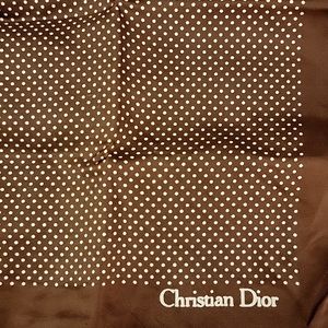 Vintage Christian Dior hand rolled, silk scarf